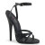 Devious DOMINA-108 Sandalettes Faux Leather Black