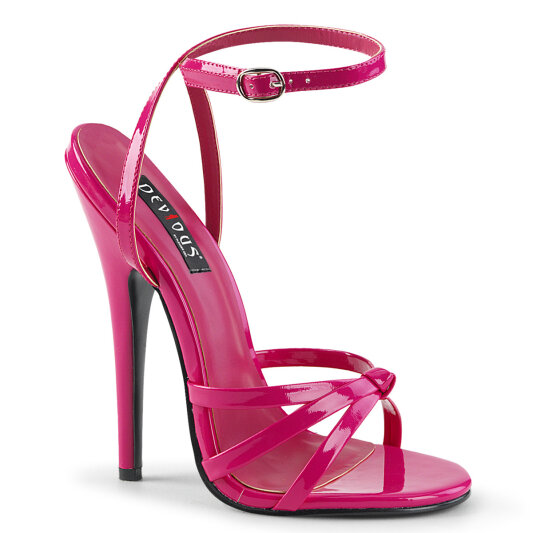 Devious DOMINA-108 Sandalettes Patent Pink