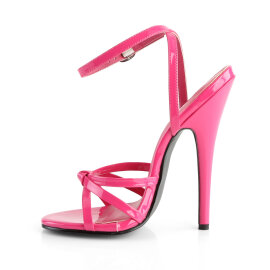 Devious DOMINA-108 Sandalettes Patent Pink