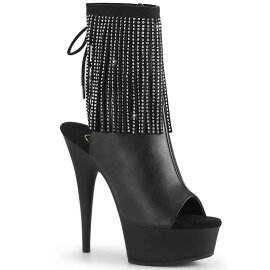 Pleaser DELIGHT-1018RSF Black Faux Leather/Black Matte EU-37 / US-7