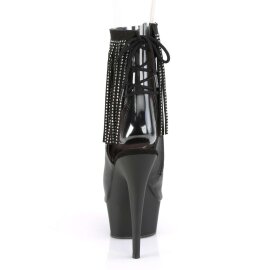 Pleaser DELIGHT-1018RSF Black Faux Leather/Black Matte EU-38 / US-8