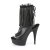 Pleaser DELIGHT-1018RSF Black Faux Leather/Black Matte EU-39 / US-9