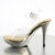 Fabulicious ELEGANT-408 Platform Sandalettes Chrome Clear Gold