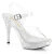 Fabulicious ELEGANT-408 Platform Sandalettes Clear Rhinestones Transparent