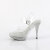 Fabulicious ELEGANT-408 Platform Sandalettes Clear Rhinestones Transparent