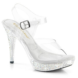 Fabulicious ELEGANT-408ABRS Platform Sandalettes Clear...