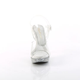 Fabulicious ELEGANT-408ABRS Platform Sandalettes Clear...
