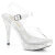 Fabulicious ELEGANT-408ABRS Platform Sandalettes Clear Rhinestones Transparent