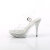 Fabulicious ELEGANT-408ABRS Platform Sandalettes Clear Rhinestones Transparent