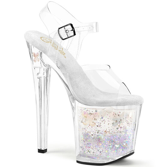 Pleaser ENCHANT-708AQUA-02 Platform Sandalettes Clear