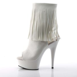 Pleaser DELIGHT-1019 White Faux Leather/White EU-41 / US-11