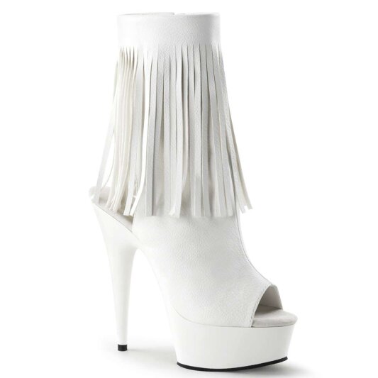 Pleaser DELIGHT-1019 White Faux Leather/White EU-35 / US-5