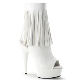 Pleaser DELIGHT-1019 White Faux Leather/White EU-35 / US-5