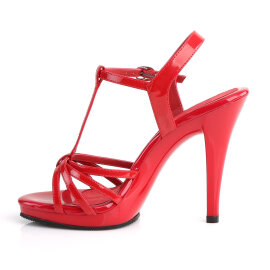 Fabulicious FLAIR-420 Sandalettes Patent Red