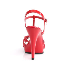 Fabulicious FLAIR-420 Sandalettes Patent Red