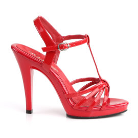 Fabulicious FLAIR-420 Sandalettes Patent Red