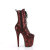 Pleaser FLAMINGO-1040SPF Platform Ankle Boots Fabric Metallic Snake Print Red