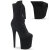 Pleaser FLAMINGO-1045VEL Platform Ankle Boots Velvet Black