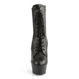 Pleaser DELIGHT-1020 Black Leather/Black EU-40 / US-10