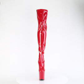 Pleaser FLAMINGO-3000 Platform Overknee Boots Patent Red