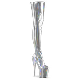 Pleaser FLAMINGO-3000HWR Platform Overknee Boots Hologram...
