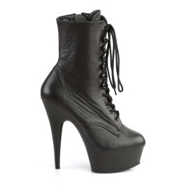 Pleaser DELIGHT-1020 Black Leather/Black EU-35 / US-5