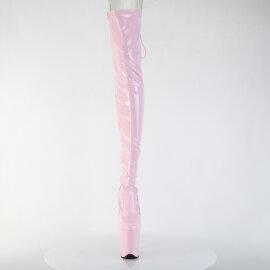 Pleaser FLAMINGO-3850 Platform Overknee Boots Patent Pink