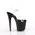 Pleaser FLAMINGO-808TGRS Platform Sandalettes Clear Rhinestones Black Red