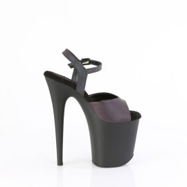 Pleaser FLAMINGO-809REFL Platform Sandalettes Clear Black
