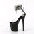 Pleaser FLAMINGO-824RS Platform Sandalettes Clear Rhinestones Black