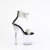 Pleaser FLAMINGO-827RS Platform Sandalettes Clear Rhinestones Silver Black