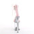 Pleaser FLAMINGO-827RS Platform Sandalettes Clear Rhinestones Silver Baby Pink