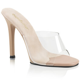 Fabulicious GALA-01 Mules Clear Beige