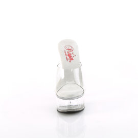 Pleaser GLEAM-601 Platform Mules Clear