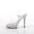 Fabulicious GLORY-508DM Sandalettes Clear Rhinestones Silver