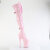 Pleaser INFINITY-3028 Platform Overknee Boots Clear Rhinestones Pink