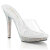 Fabulicious LIP-101DM Mules Clear Rhinestones Silver