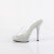 Fabulicious LIP-101DM Mules Clear Rhinestones Silver