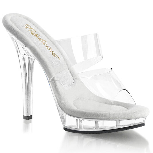 Fabulicious LIP-102 Mules Clear