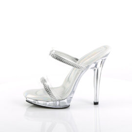 Fabulicious LIP-102-2 Mules Clear