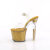 Pleaser LOVESICK-708SG Platform Sandalettes Clear Glitter Rhinestones Gold