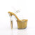 Pleaser LOVESICK-708SG Platform Sandalettes Clear Glitter Rhinestones Gold