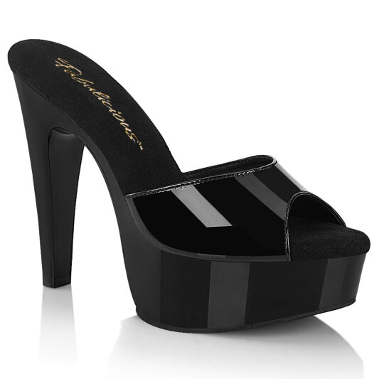 Fabulicious MARTINI-501 Platform Mules Patent Black