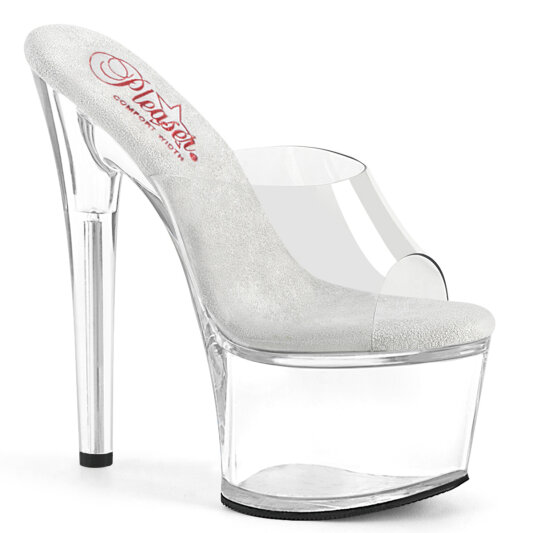 Pleaser PASSION-701 Platform Mules Clear
