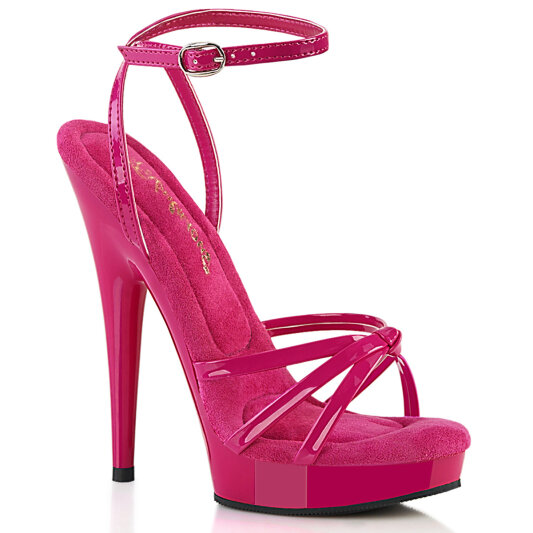 Fabulicious SULTRY-638 Platform Sandalettes Patent Pink