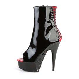 Pleaser DELIGHT-1025 Black-Red Patent/Black EU-35 / US-5