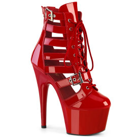 Pleaser ADORE-1013MST Platform Ankle Boots Patent Red EU-37 / US-7