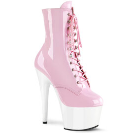 Pleaser ADORE-1020 Platform Ankle Boots Patent Pink EU-39...