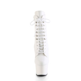 Pleaser ADORE-1020 Platform Ankle Boots Faux Leather White EU-35 / US-5
