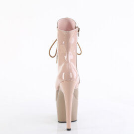 Pleaser ADORE-1020DC Platform Ankle Boots Patent Beige EU-39 / US-9